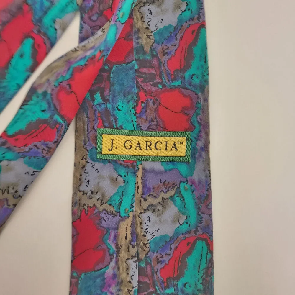 Jerry Garcia‎ Dogs Collection Five Abstract Art Colorful Statement Silk Tie